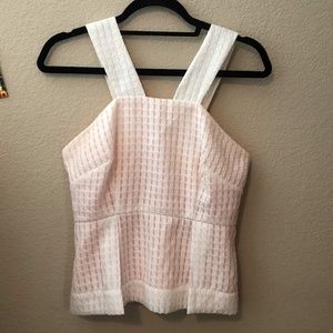 MAEVE (by Anthropologie) White and Peach Blouse